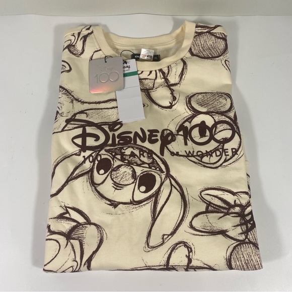 Disney 100 Mickey Mouse Women's Sweatshirt Nude Soft - Picture 4 of 5